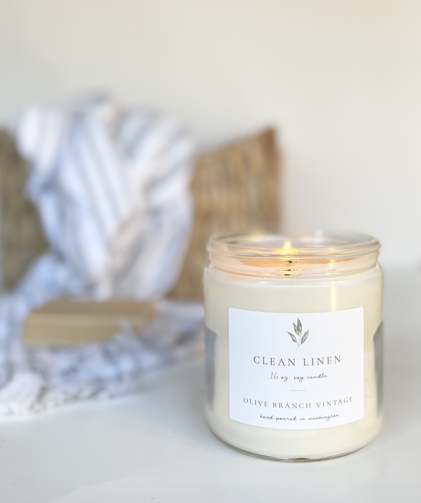 Clean Linen 16 oz candle
