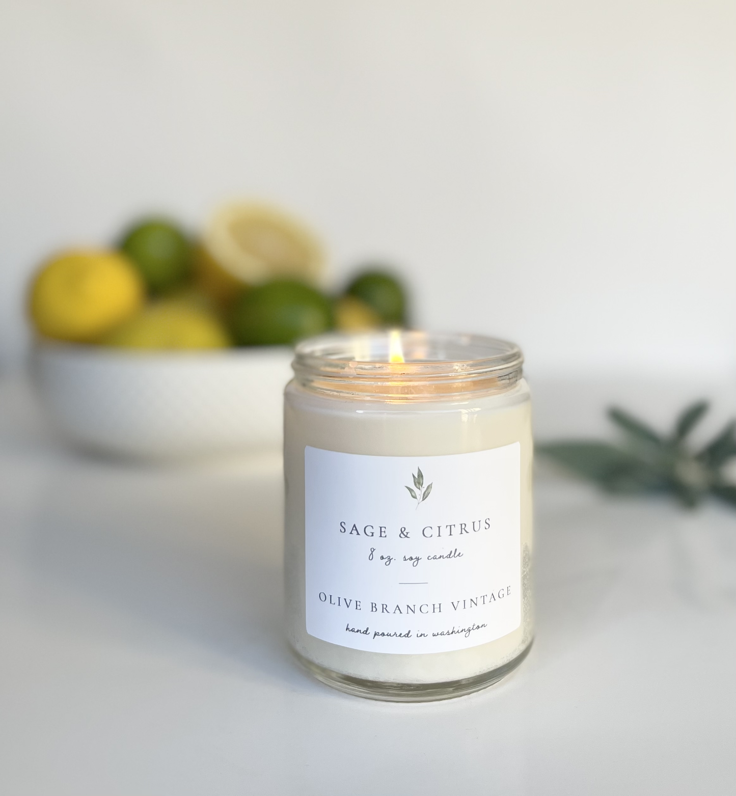 Sage + Citrus 8 oz candle